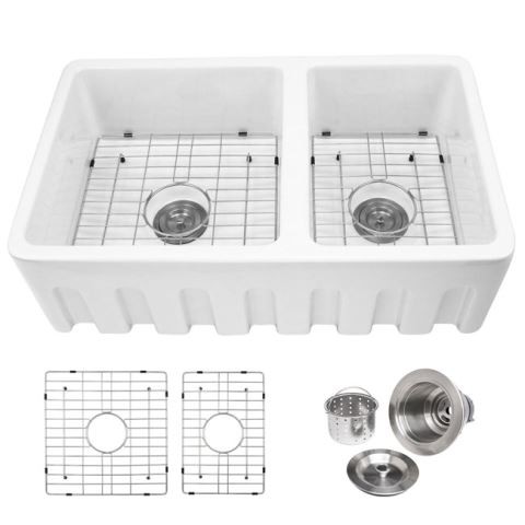 Lavabo doble de porcelana